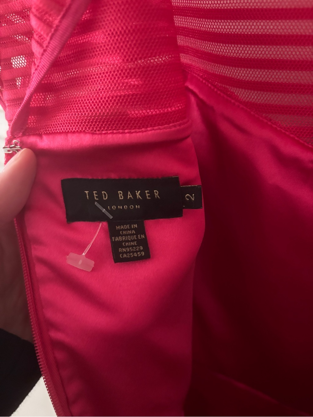 Ted Baker Illusion Stripe Fit & Flare Dress NWOT Sz 2 - Picture 5 of 5